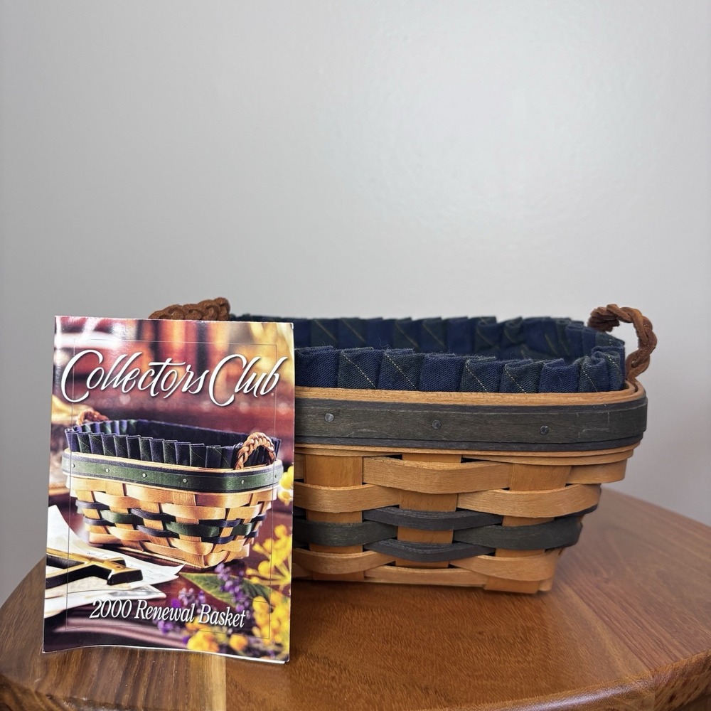 Longaberger Basket Collectors Club VTG 2000 Renewal Basket Liner Protector
